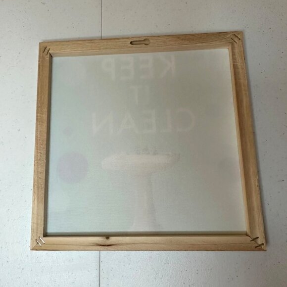 Wrapped canvas wall art for bathroom Wash your hands Keep it clean set of 2 - Picture 8 of 13